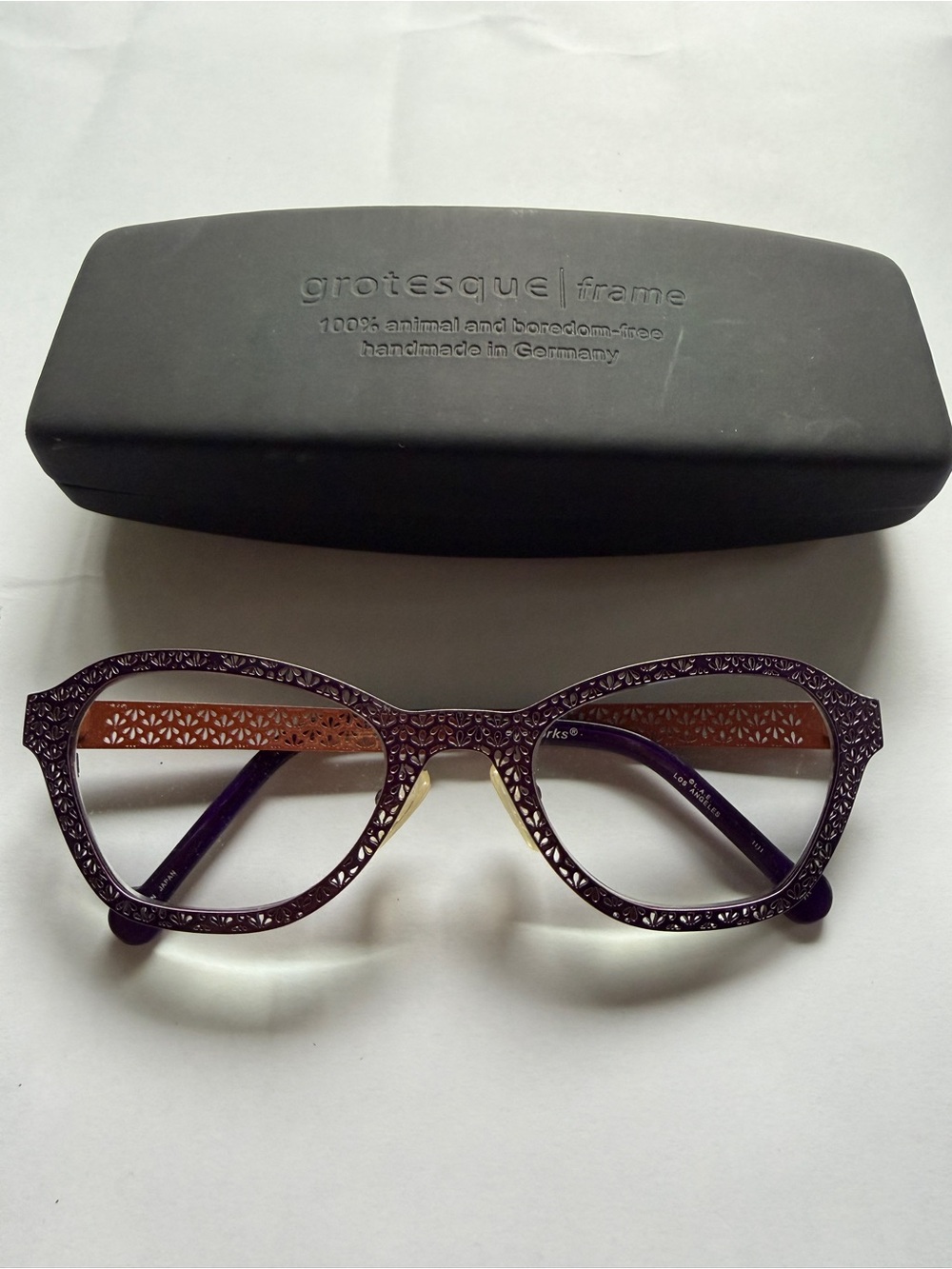 **LIKE NEW** l.a. Eyeworks Tarzana 473476 Women’s Purple Cat Eye Metal Glasses